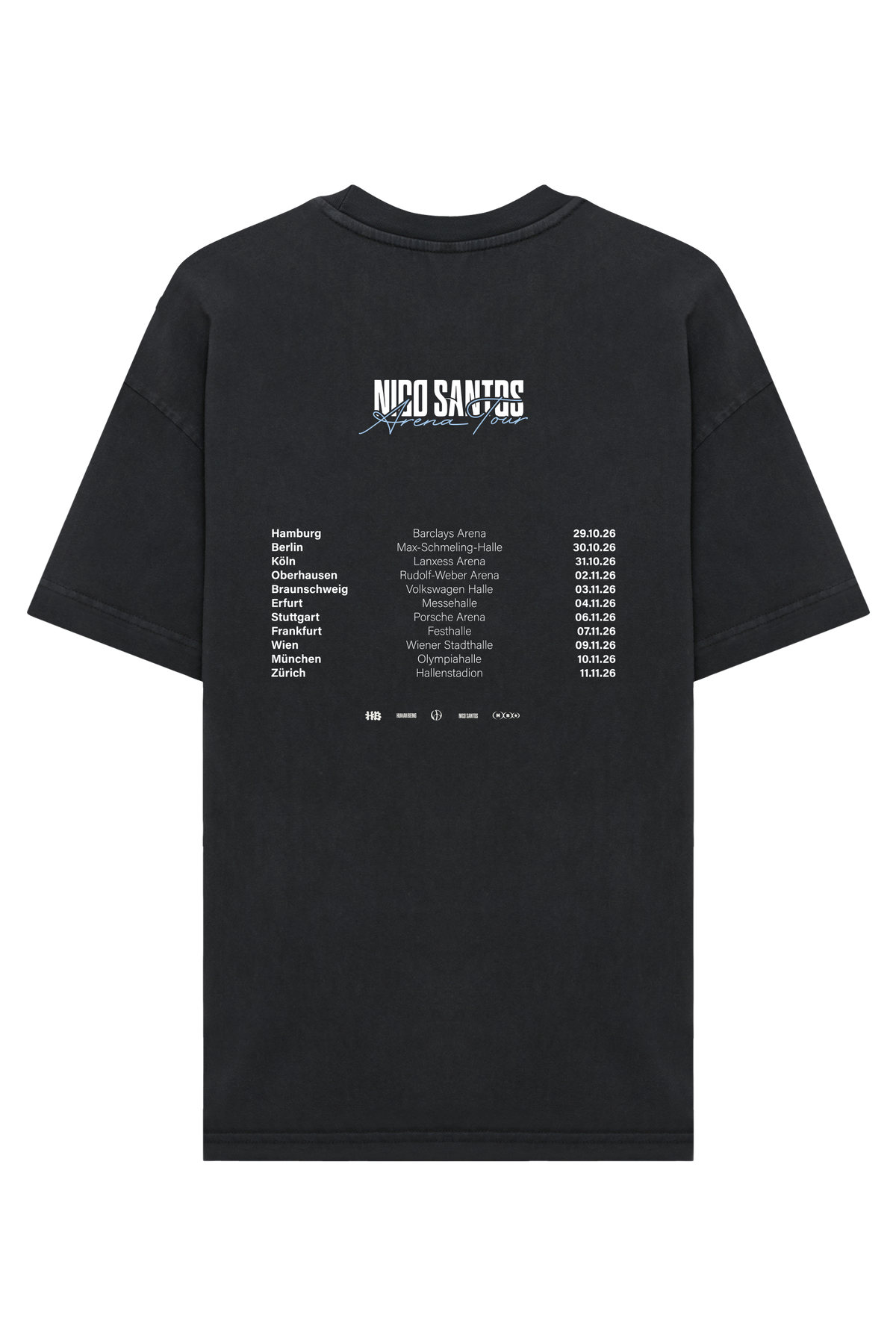 'POV' Smart Music Album Bundle (NFC) mit Nico Santos Arenatour T-Shirt 2026 washed black