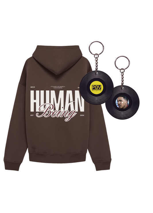 'POV' Smart Music Album Bundle (NFC) mit Human Being Hoodie brown