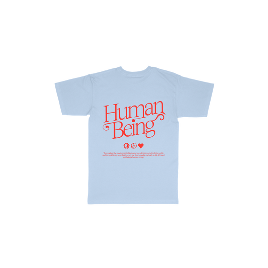 T-Shirt 'Human Being' Blue