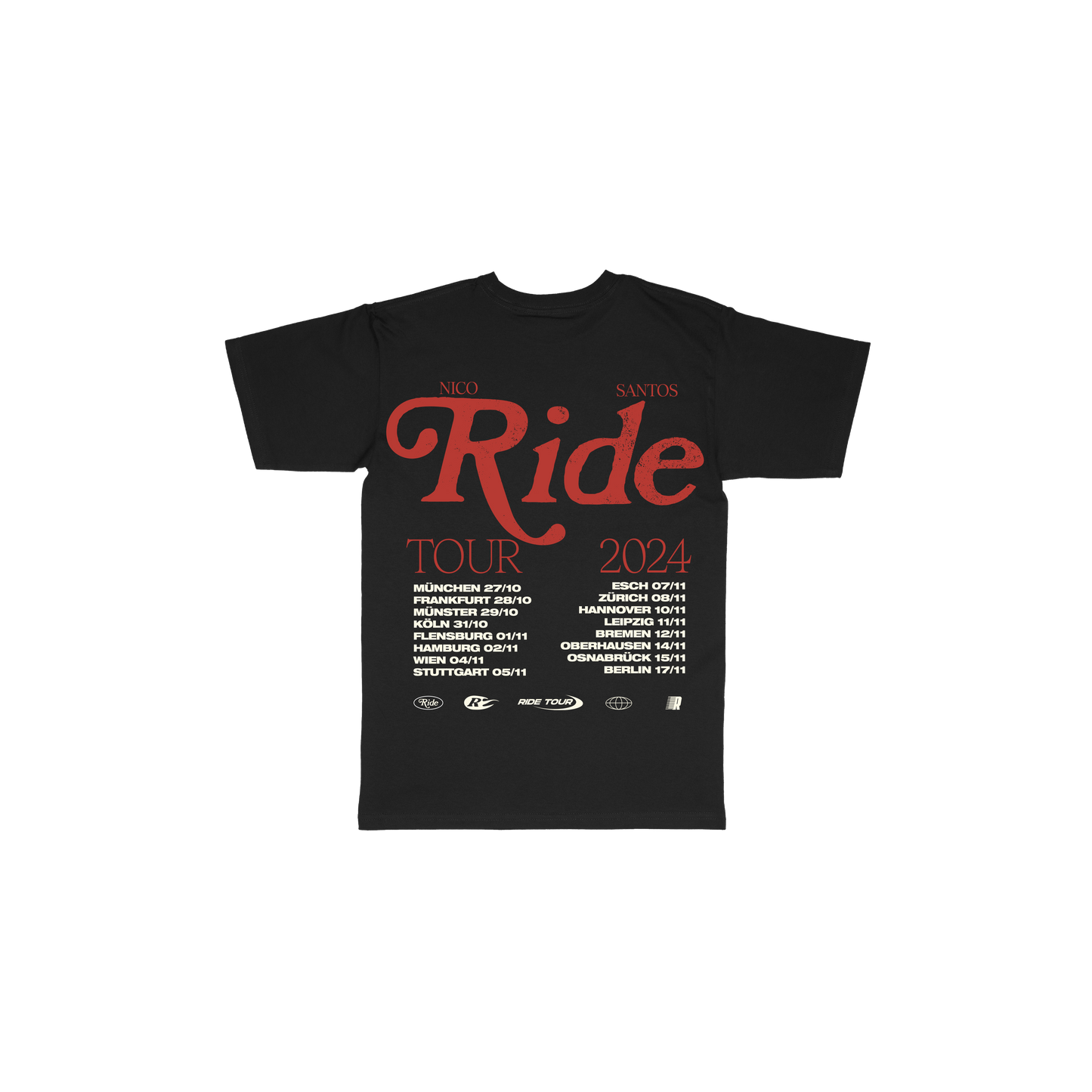 T-Shirt 'Ride Tour' Reprint Black